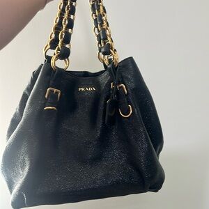 Prada Black Sparkle exclusive cervo lux bag